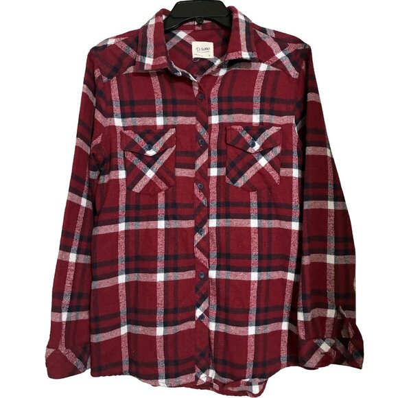 Ci Sono Tops - Ci Sono Plaid Collection Flannel Shirt Large